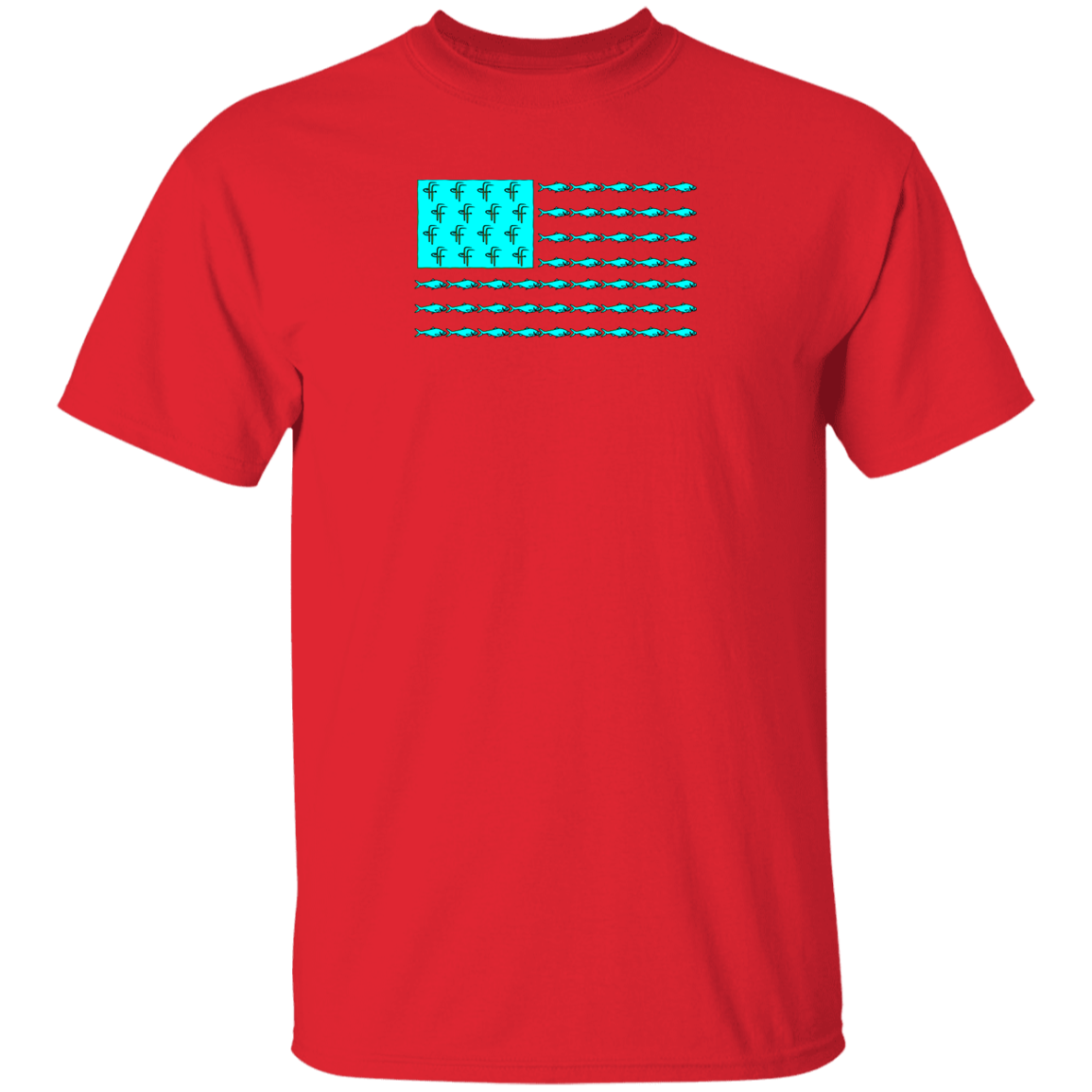G500 5.3 oz. Men's Fish Flag T-Shirt