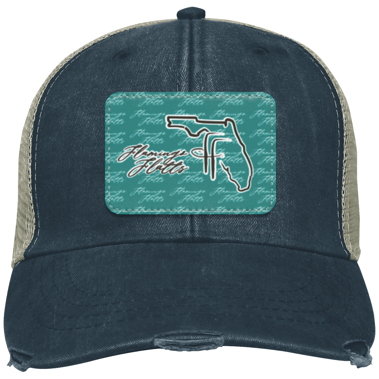 OL102 Flamingo Flatts Coastal Distressed Ollie Cap - Patch