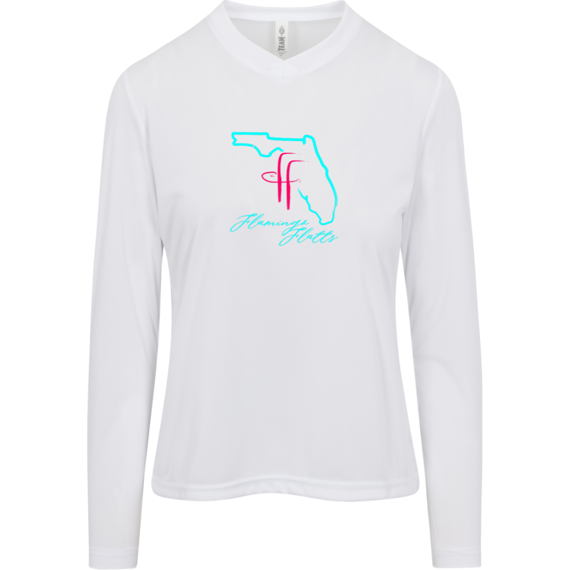 TT11WL Team 365 Womens Flamingo Flatts Coastal Zone Long Sleeve Tee