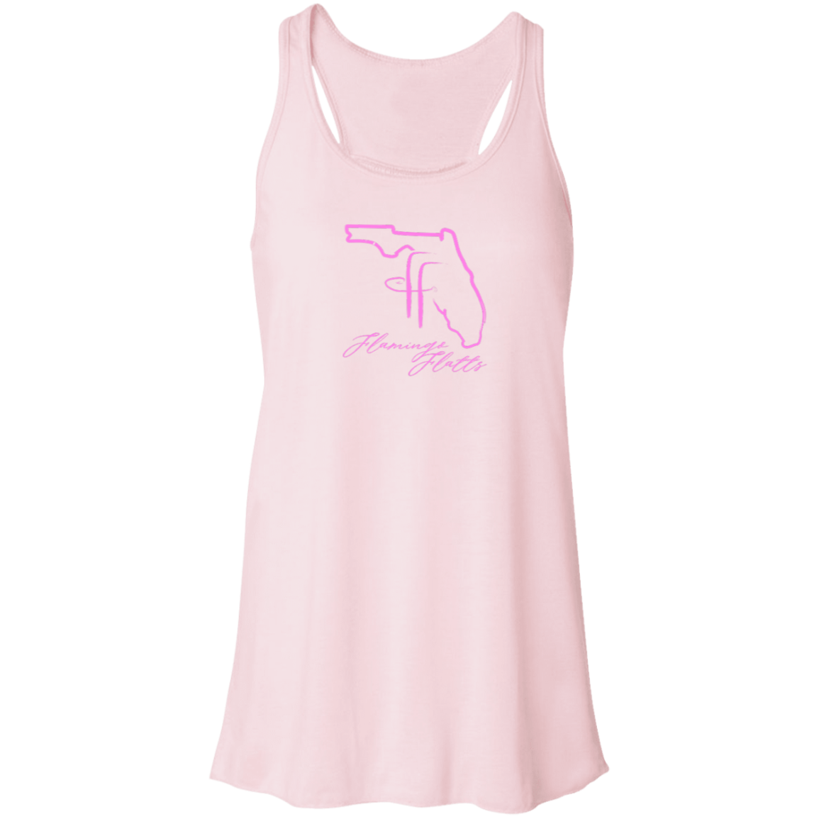 B8800 Flamingo Flatts Coastal Flowy Racerback Tank