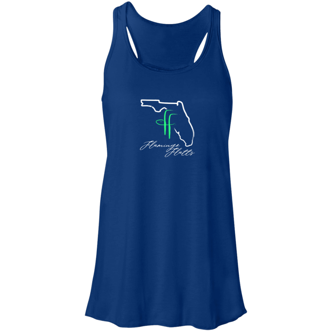 B8800 Flamingo Flatts Coastal Flowy Racerback Tank