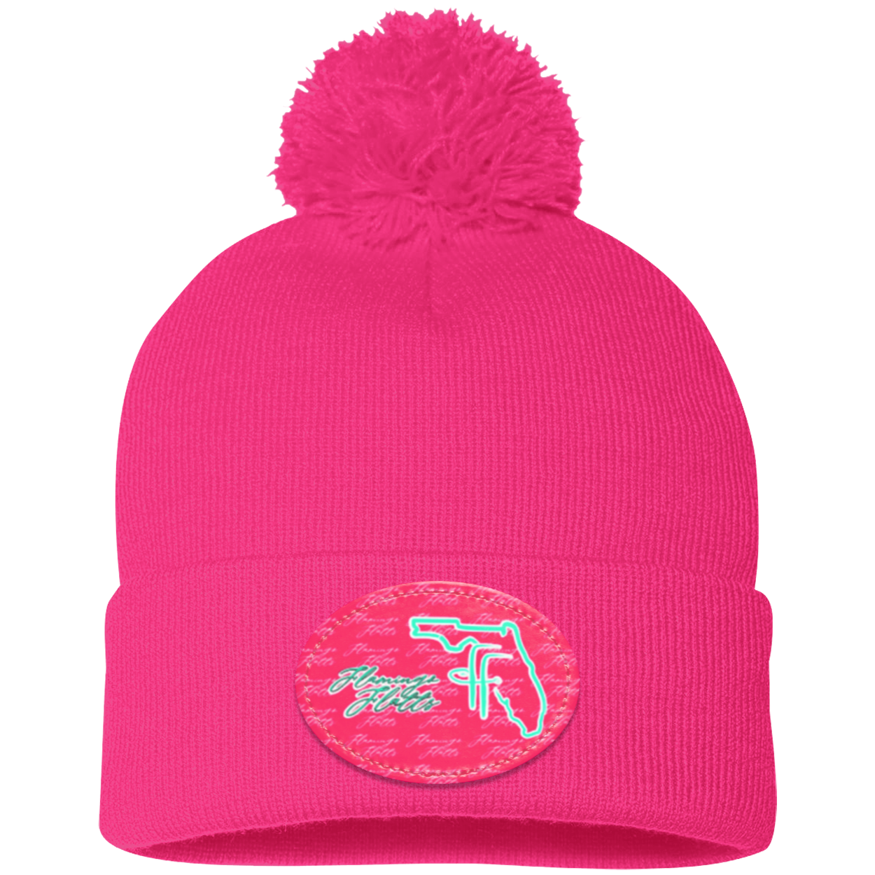 SP15 Pom Pom Flamingo Flatts Coastal Knit Cap - Patch