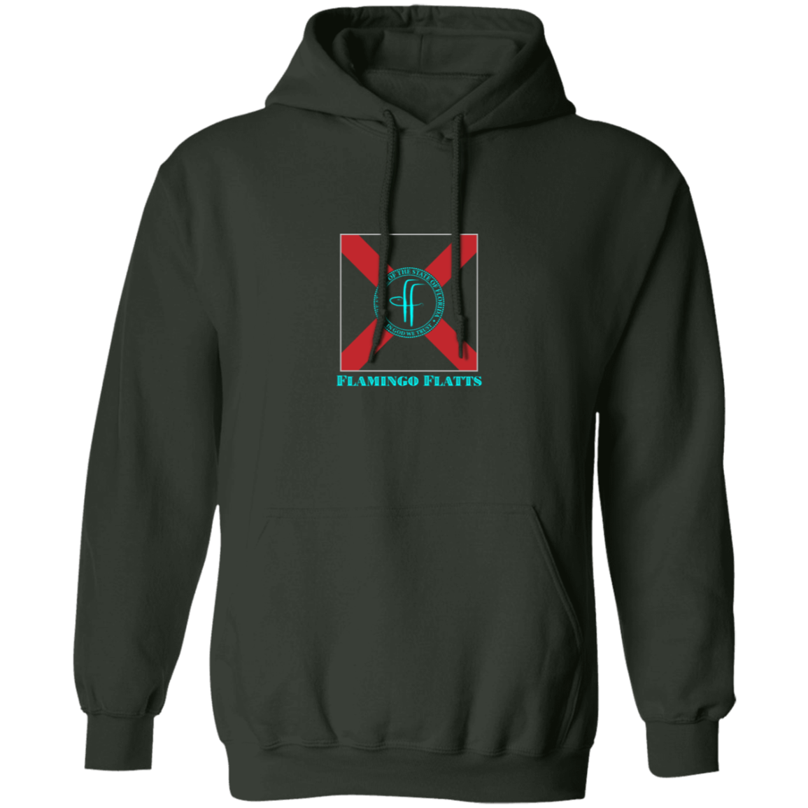 G185 Men's Flamingo Flatts Flag Pullover Hoodie