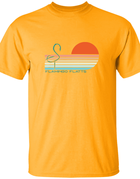 G500B Youth Flamingo Flatts Sunset v1 5.3 oz 100% Cotton T-Shirt
