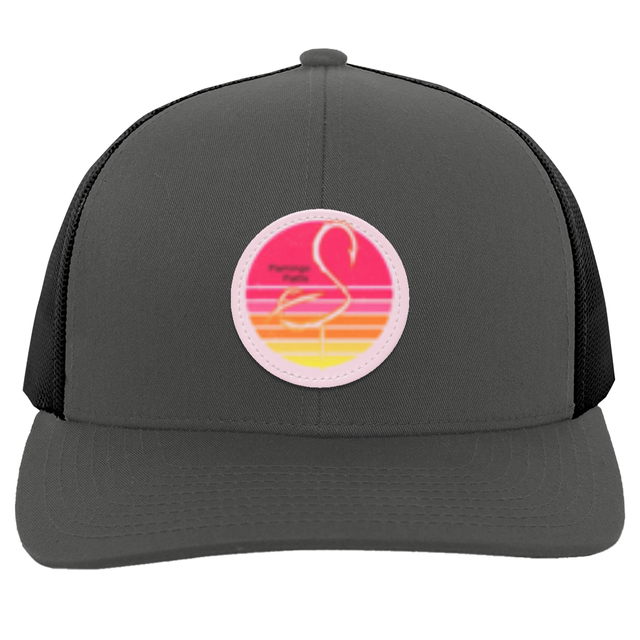 104C Small Circle Retro Sunset Trucker Snap Back - Patch