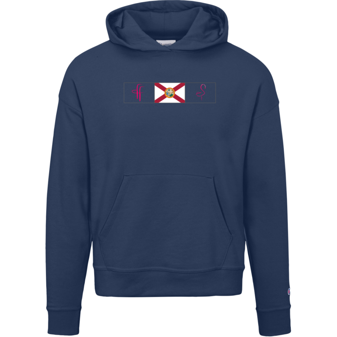 S760 Champion Womens FF/Flamingo Flatts State Of Florida Flag Powerblend Hoodie