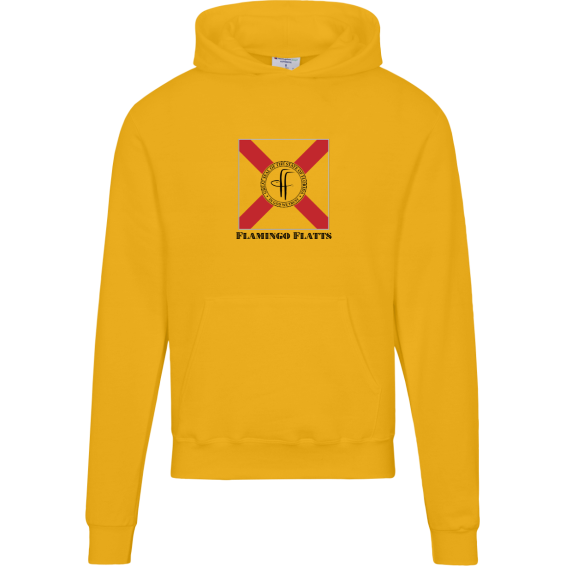 S700 Champion Mens Flamingo Flatts Flag Powerblend Hoodie