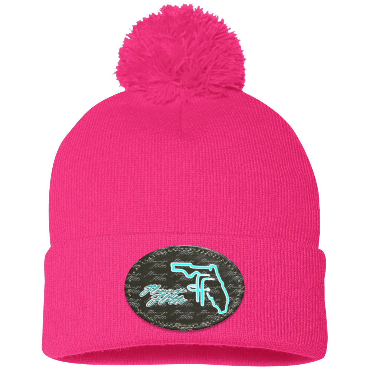 SP15 Pom Pom Flamingo Flatts Coastal Knit Cap - Patch