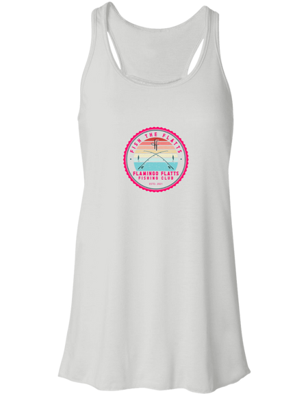 B8800 Ladies' Flamingo Flatts Fishing Club Flowy Racerback Tank