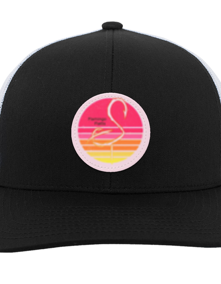 104C Small Circle Retro Sunset Trucker Snap Back - Patch