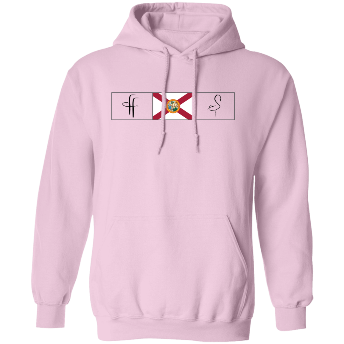 G185 Men's FF/Flamingo Florida Flag Pullover Hoodie