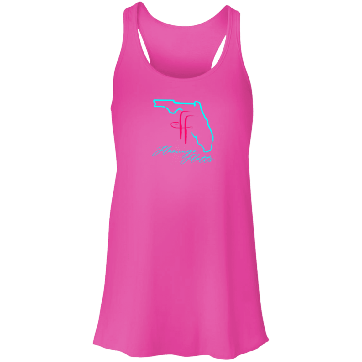 B8800 Flamingo Flatts Coastal Flowy Racerback Tank