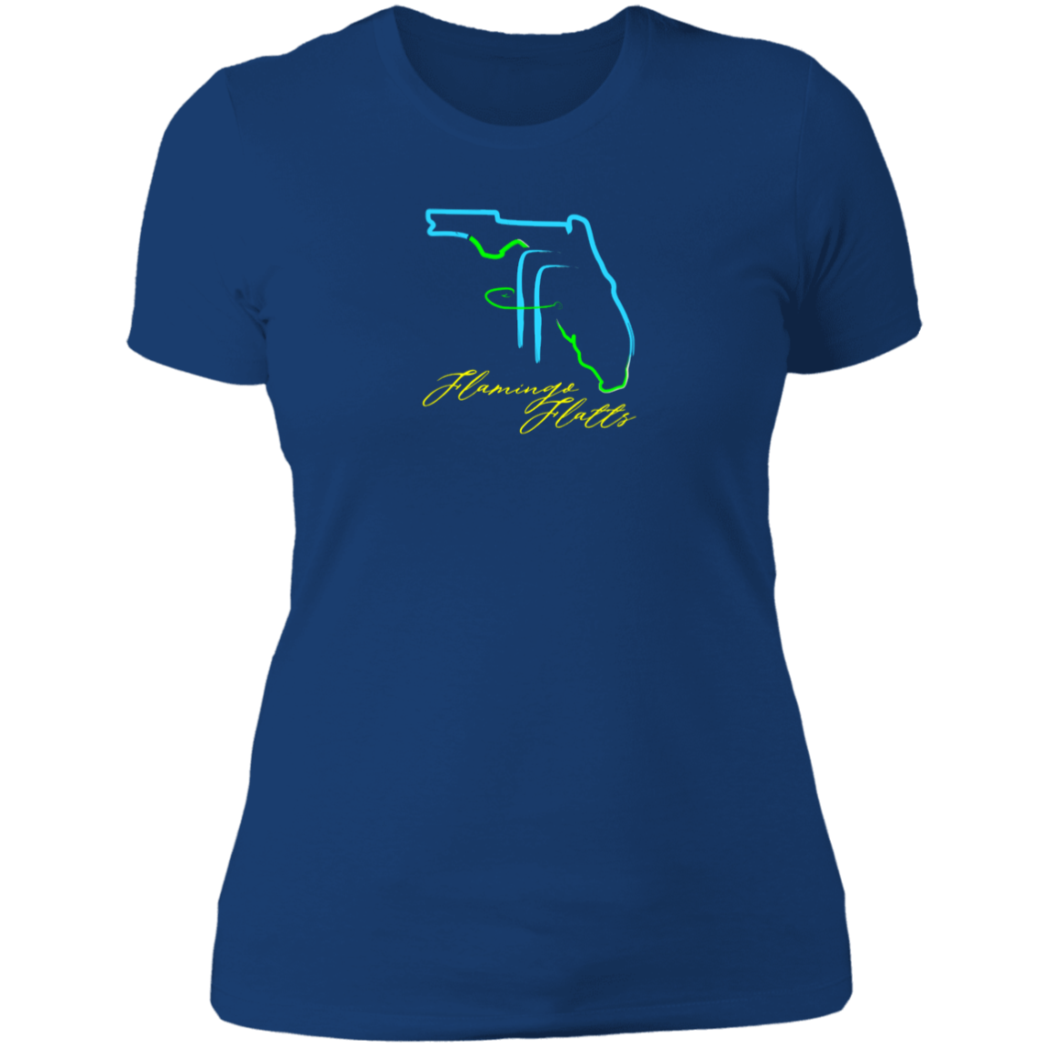 NL3900 Ladies' Flamingo Flatts Coastal Tri-Color Boyfriend T-Shirt