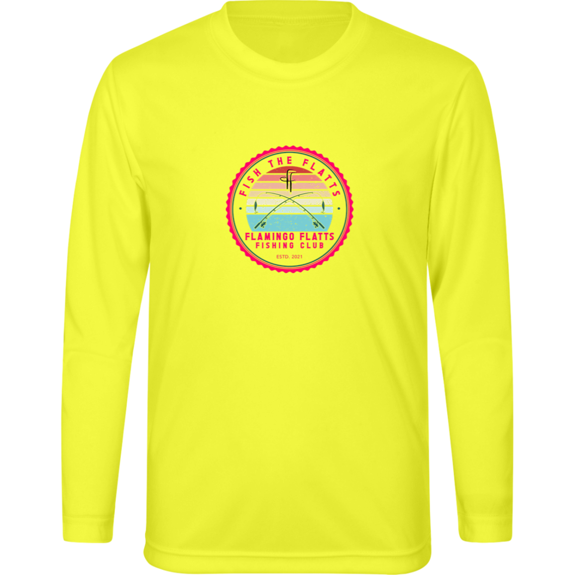 TT11YL Team 365 Kids Flamingo Flatts Fishing Club  Zone Long Sleeve Tee