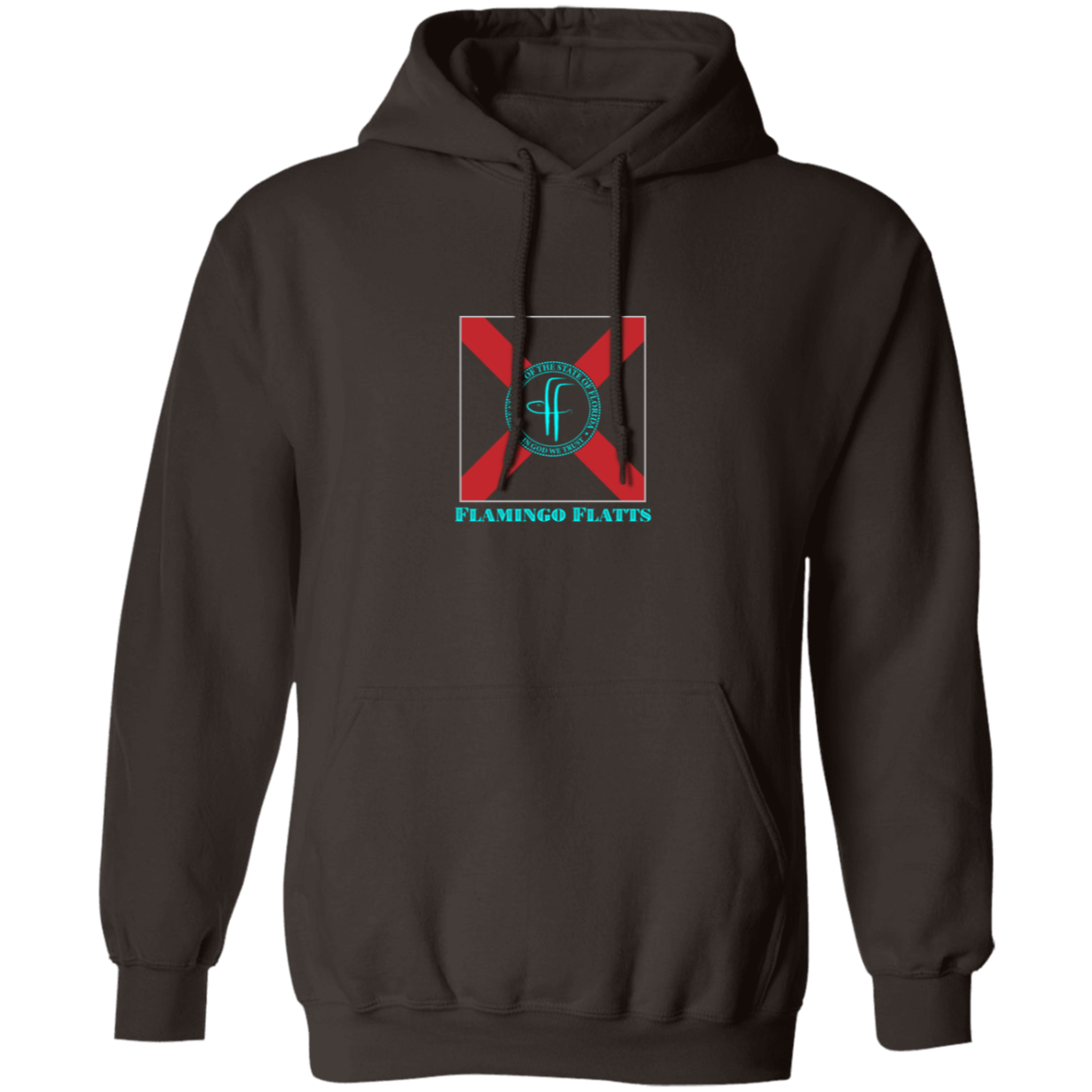 G185 Men's Flamingo Flatts Flag Pullover Hoodie