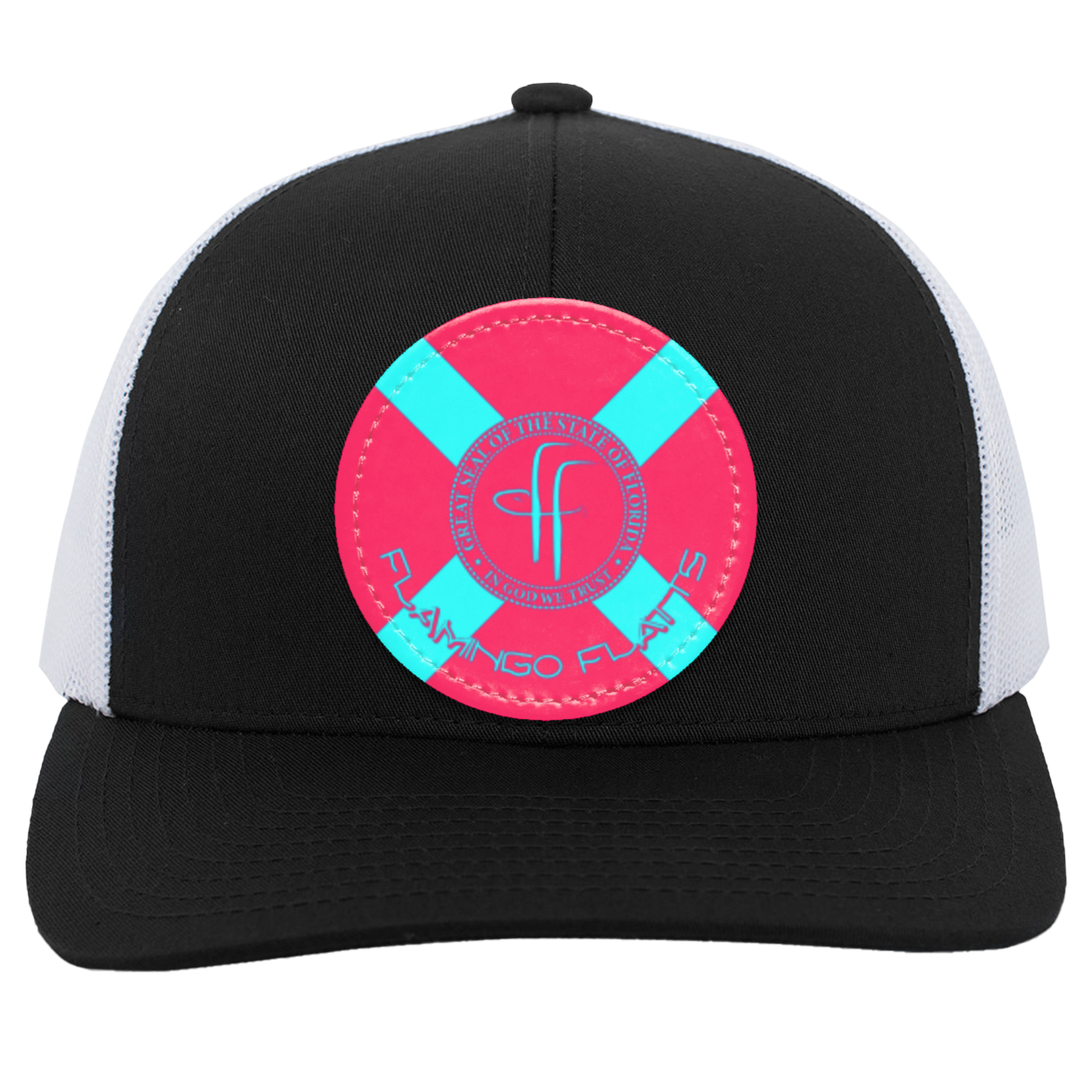 104C Flamingo Flatts Flag Trucker Snap Back - Patch