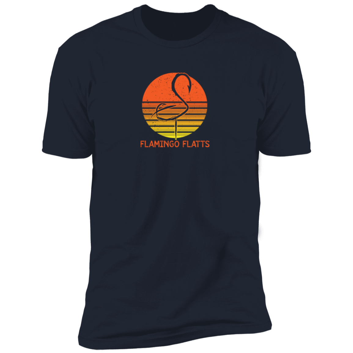 NL3600 Flamingo Flatts Retro Sunset Premium Short Sleeve T-Shirt