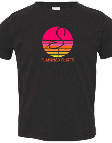 3321 Flamingo Flatts Retro Sunset Toddler Jersey T-Shirt