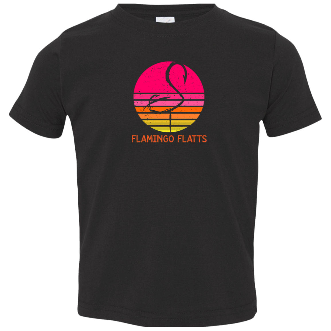 3321 Flamingo Flatts Retro Sunset Toddler Jersey T-Shirt