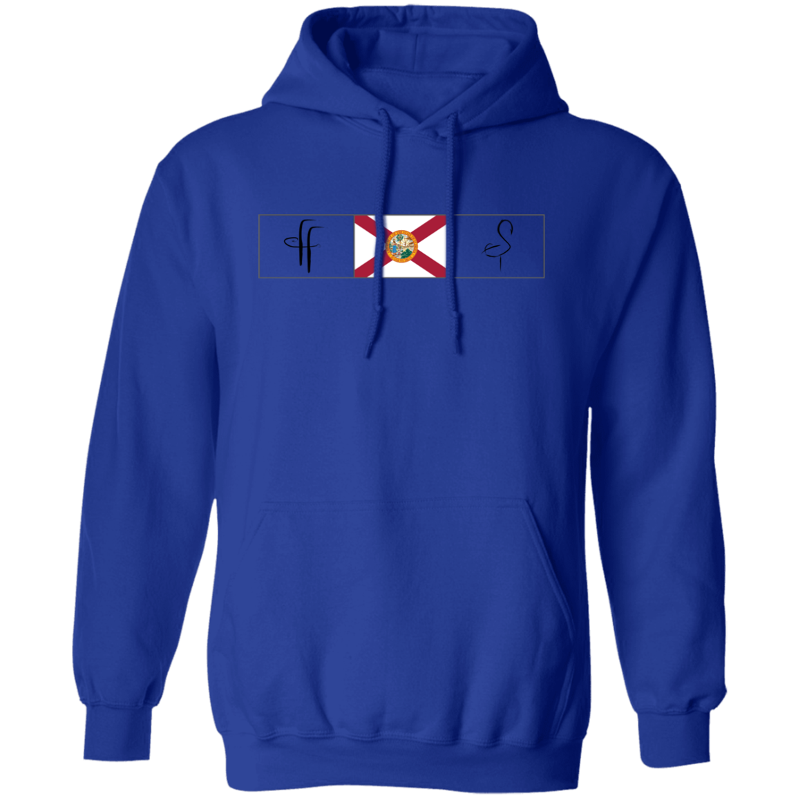 G185 Men's FF/Flamingo Florida Flag Pullover Hoodie