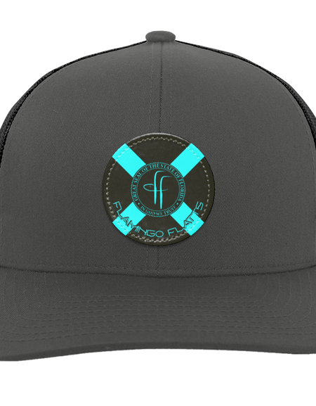 104C Small Circle Flamingo Flatts Flag Trucker Snap Back - Patch