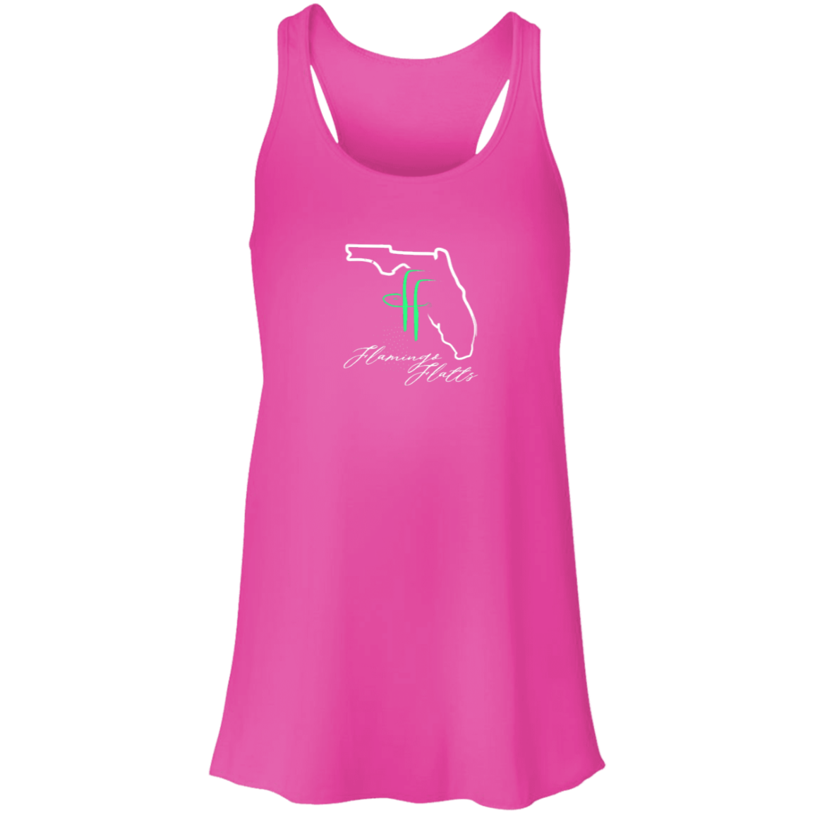 B8800 Flamingo Flatts Coastal Flowy Racerback Tank