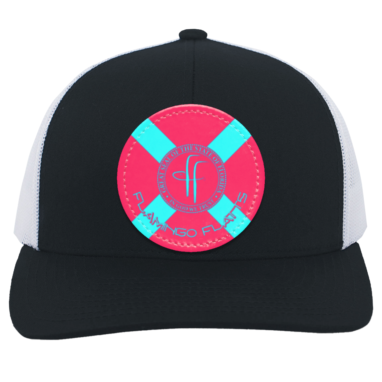 104C Flamingo Flatts Flag Trucker Snap Back - Patch