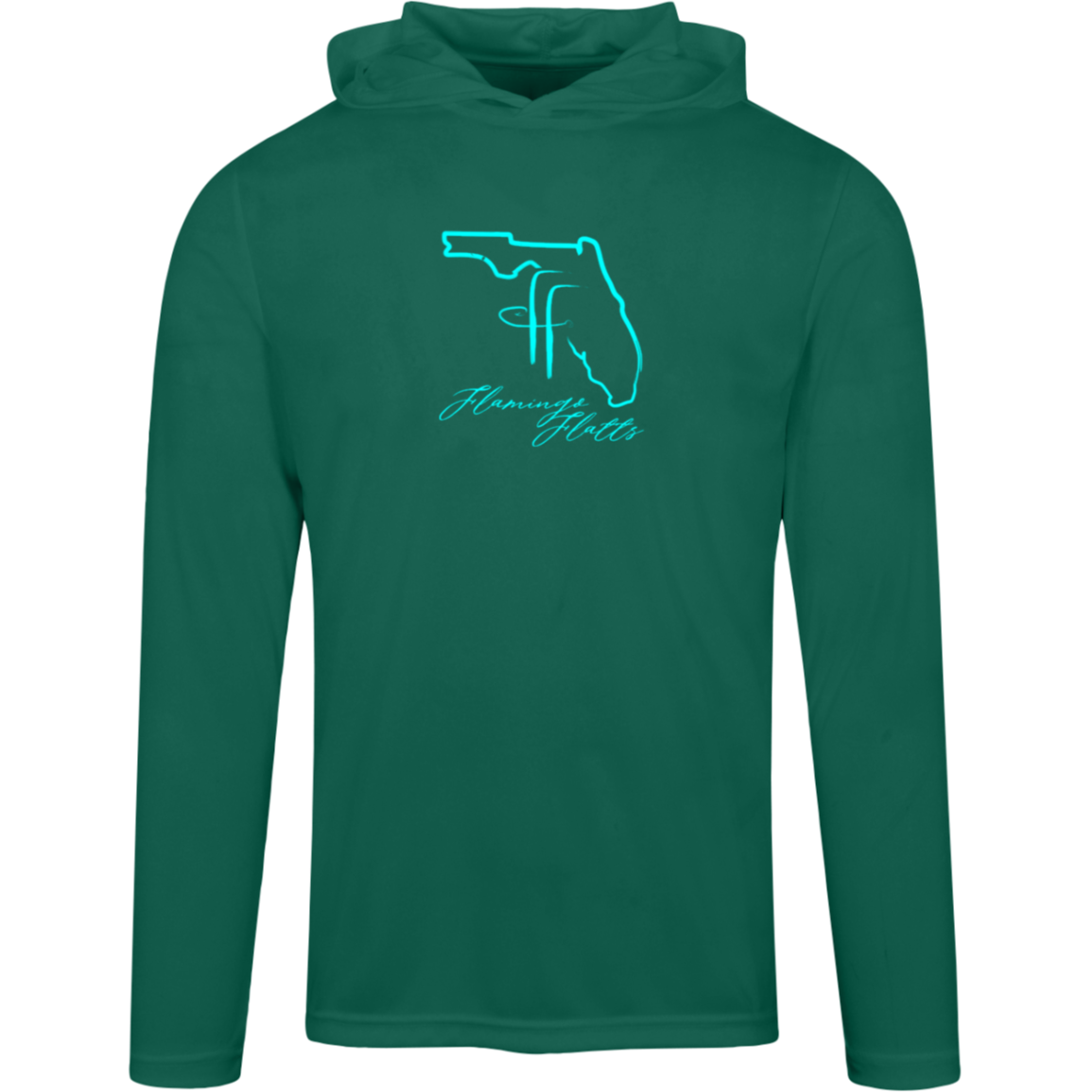 TT41 Team 365 Mens Moisture Wicking  Flamingo Flatts Coastal Zone Hooded Tee