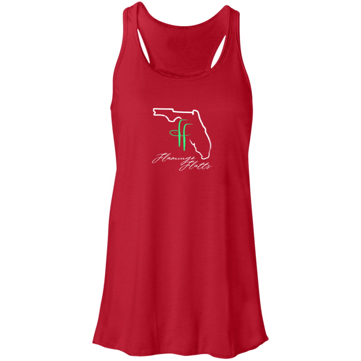 B8800 Flamingo Flatts Coastal Flowy Racerback Tank