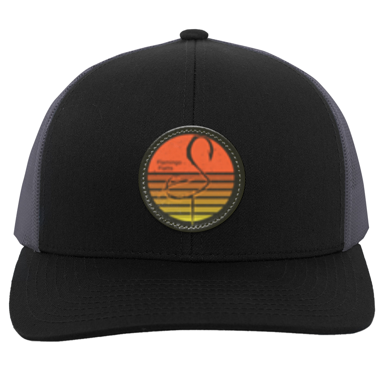 104C Small Circle Retro Sunset Trucker Snap Back - Patch