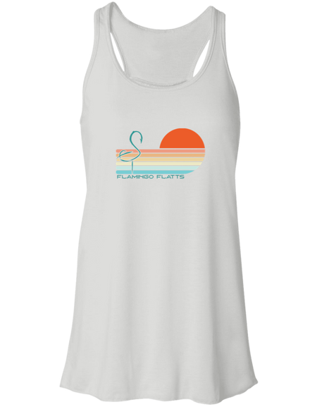 B8800 Ladies Flamingo Flatts Sunset v1 Flowy Racerback Tank
