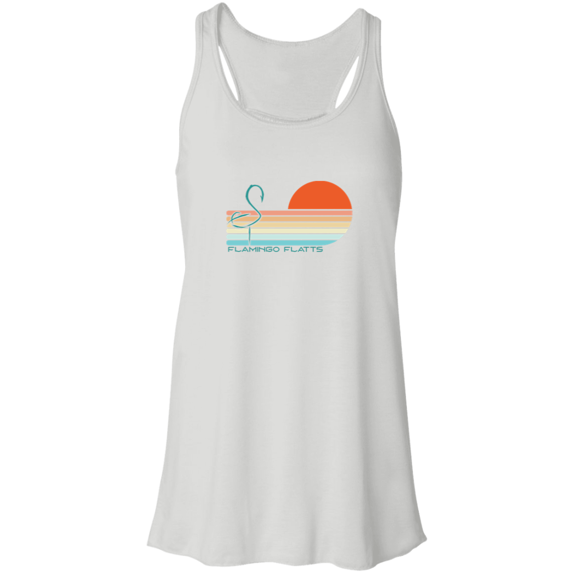 B8800 Ladies Flamingo Flatts Sunset v1 Flowy Racerback Tank