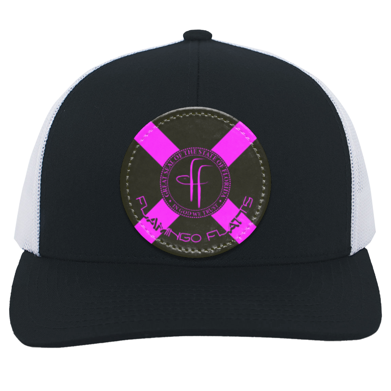 104C Flamingo Flatts Flag Trucker Snap Back - Patch