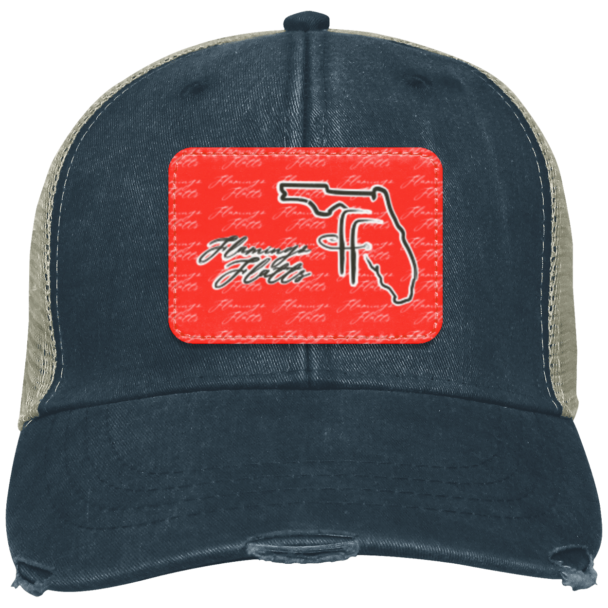 OL102 Flamingo Flatts Coastal Distressed Ollie Cap - Patch