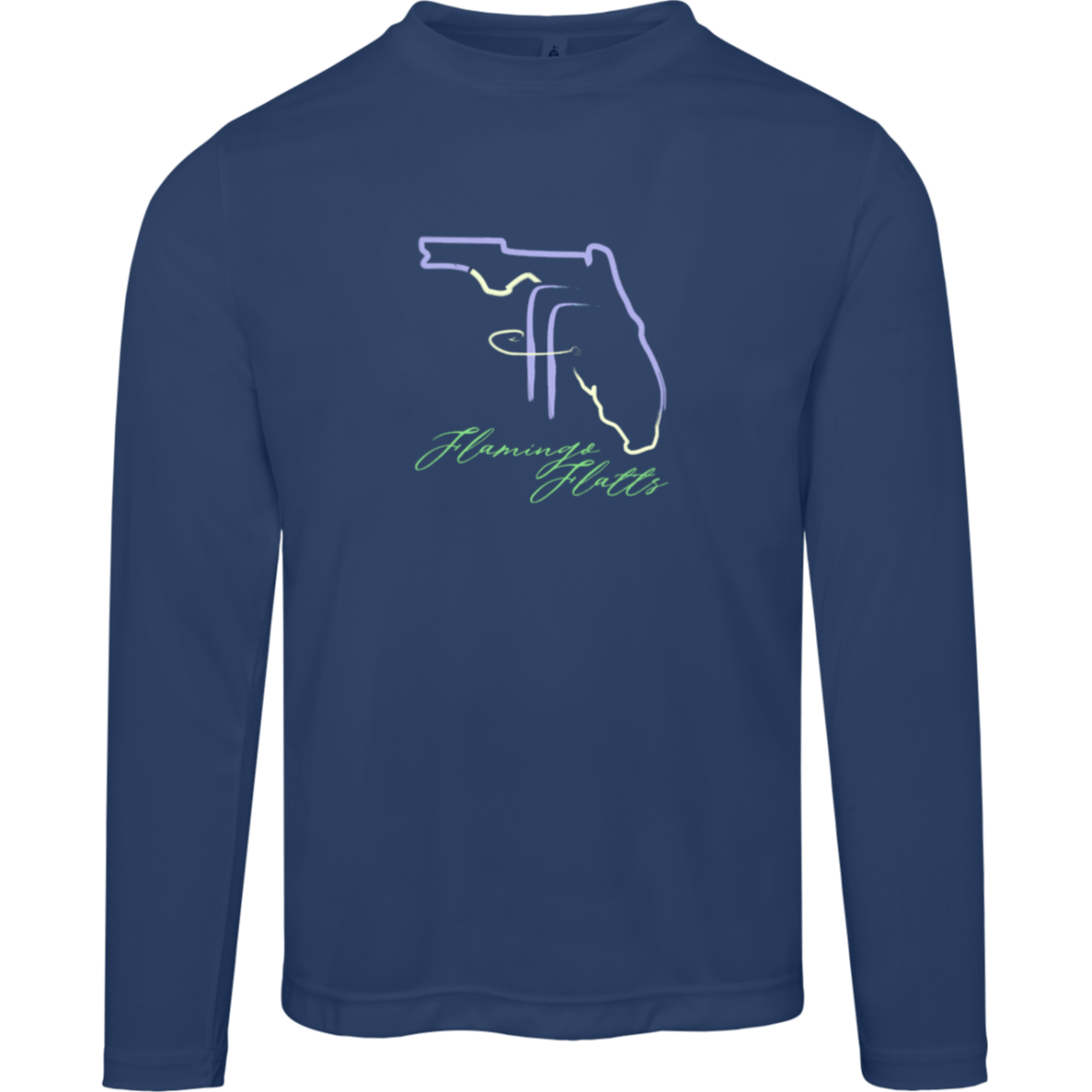 TT11L Team 365 Mens Flamingo Flatts Coastal Zone Long Sleeve Tee