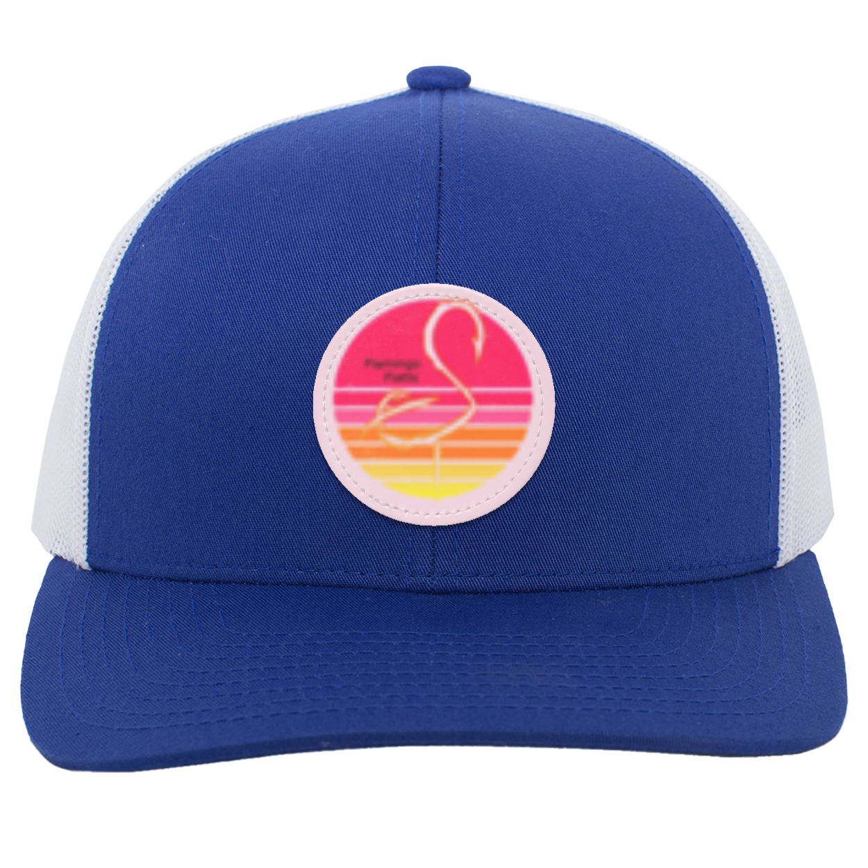 104C Small Circle Retro Sunset Trucker Snap Back - Patch