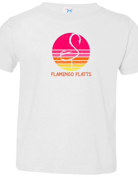 3321 Flamingo Flatts Retro Sunset Toddler Jersey T-Shirt