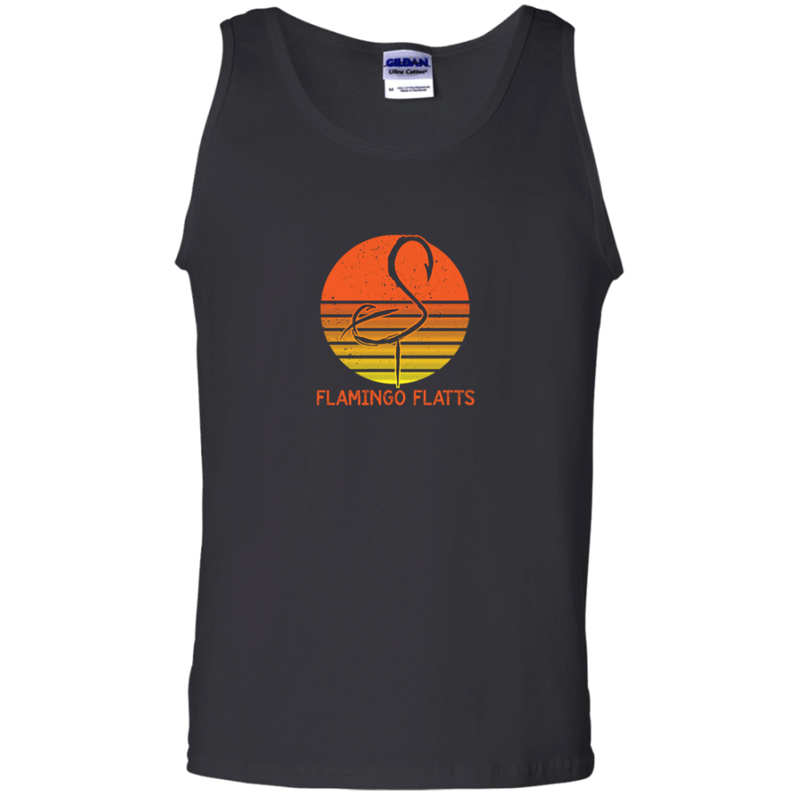 G220 Flamingo Flatts Retro Sunset 100% Cotton Tank Top