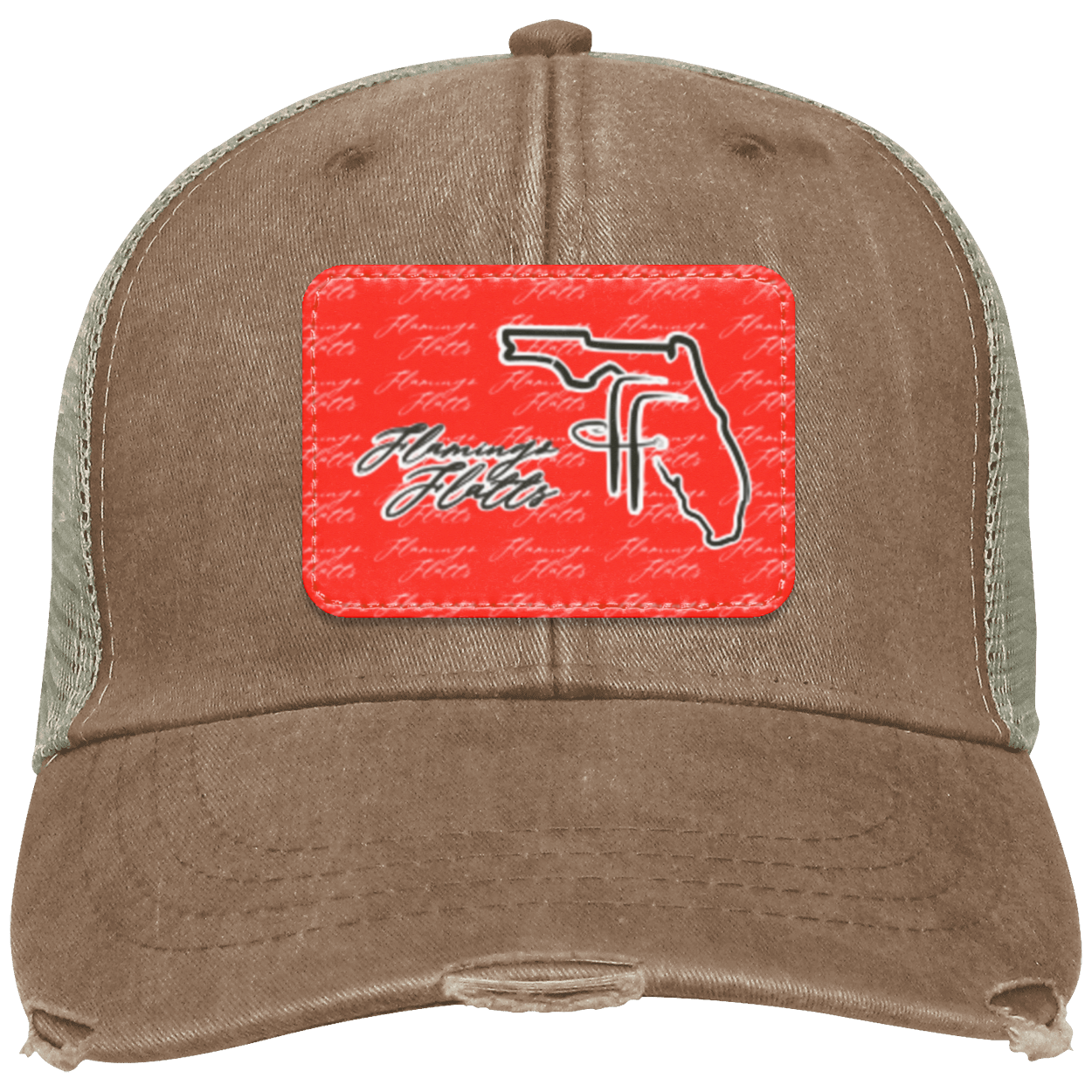 OL102 Flamingo Flatts Coastal Distressed Ollie Cap - Patch