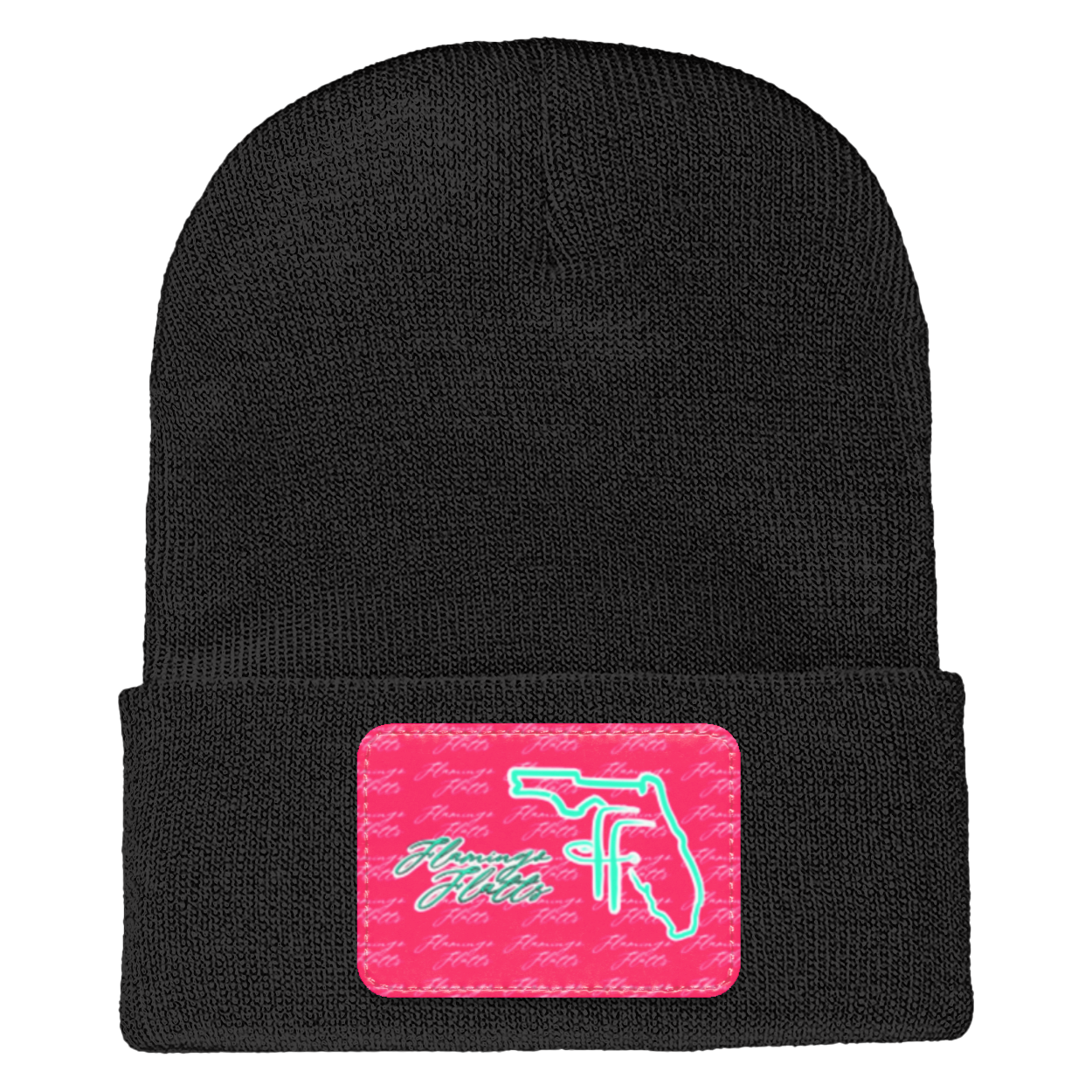 1501 Yupoong Adult Flamingo Flatts Coastal Cuffed Knit Beanie