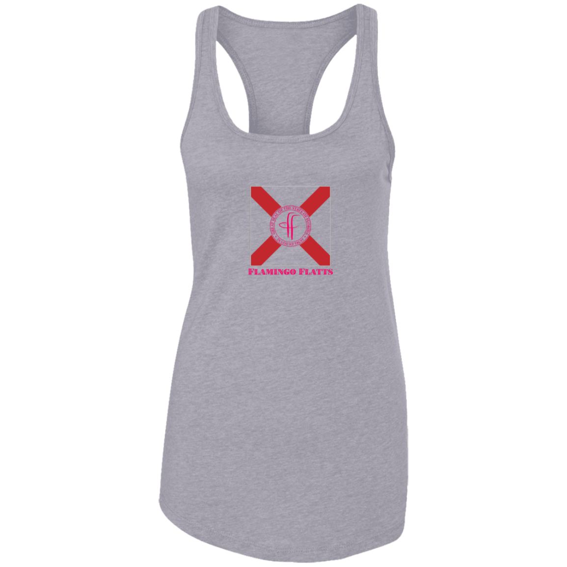 NL1533 Ladies Flamingo Flatts Flag Ideal Racerback Tank