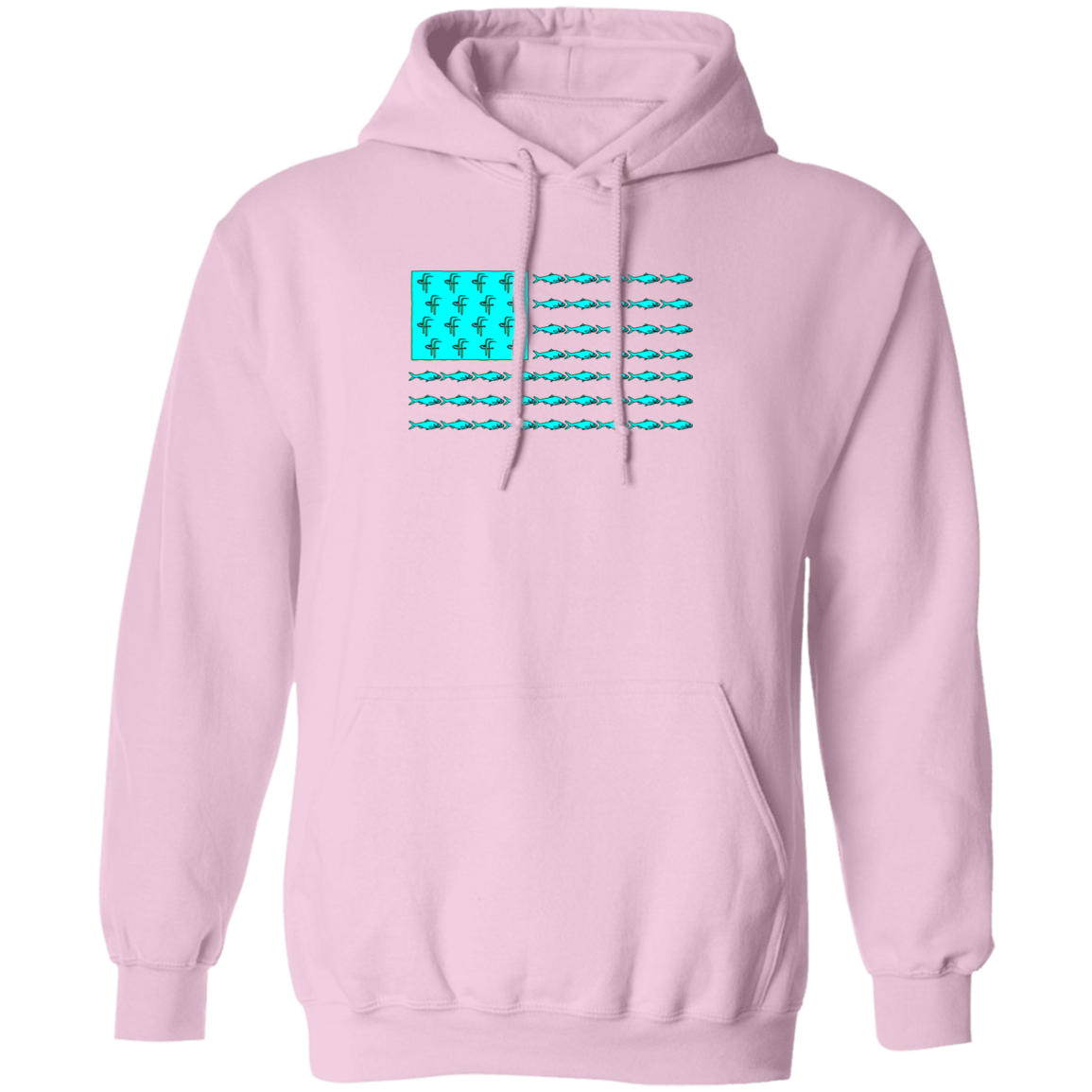 G185 Men's Fish Flag Pullover Hoodie