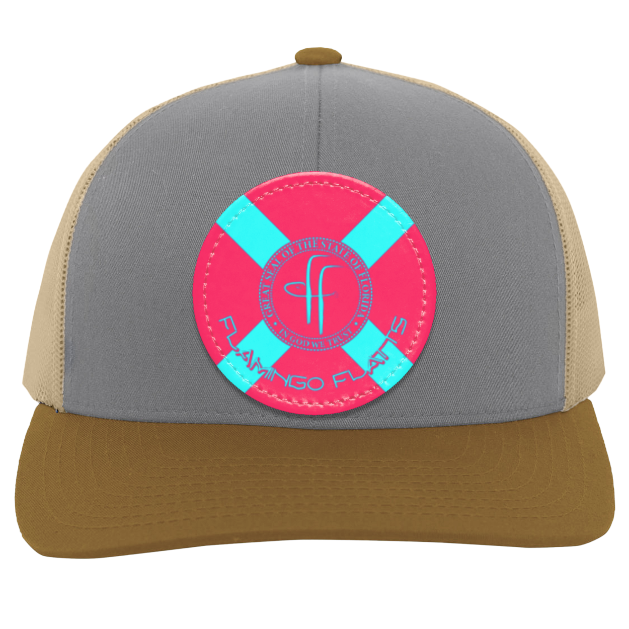 104C Flamingo Flatts Flag Trucker Snap Back - Patch