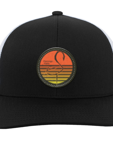 104C Small Circle Retro Sunset Trucker Snap Back - Patch