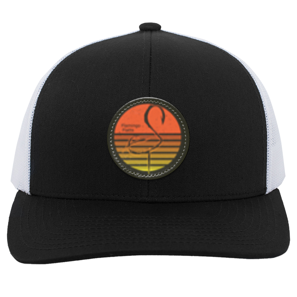 104C Small Circle Retro Sunset Trucker Snap Back - Patch