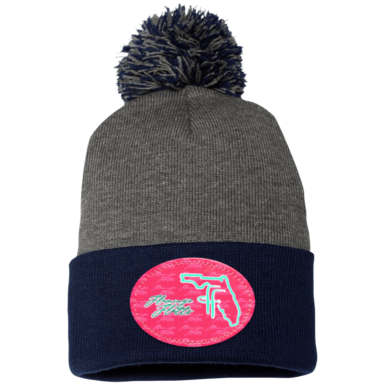 SP15 Pom Pom Flamingo Flatts Coastal Knit Cap - Patch