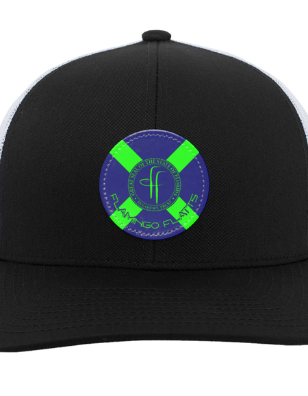 104C Small Circle Flamingo Flatts Flag Trucker Snap Back - Patch