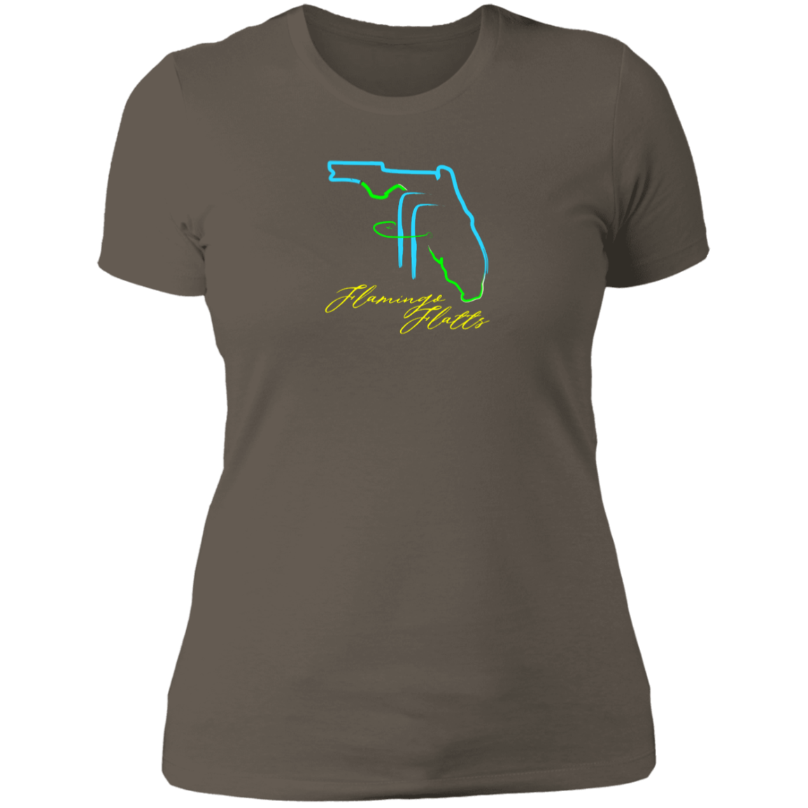 NL3900 Ladies' Flamingo Flatts Coastal Tri-Color Boyfriend T-Shirt