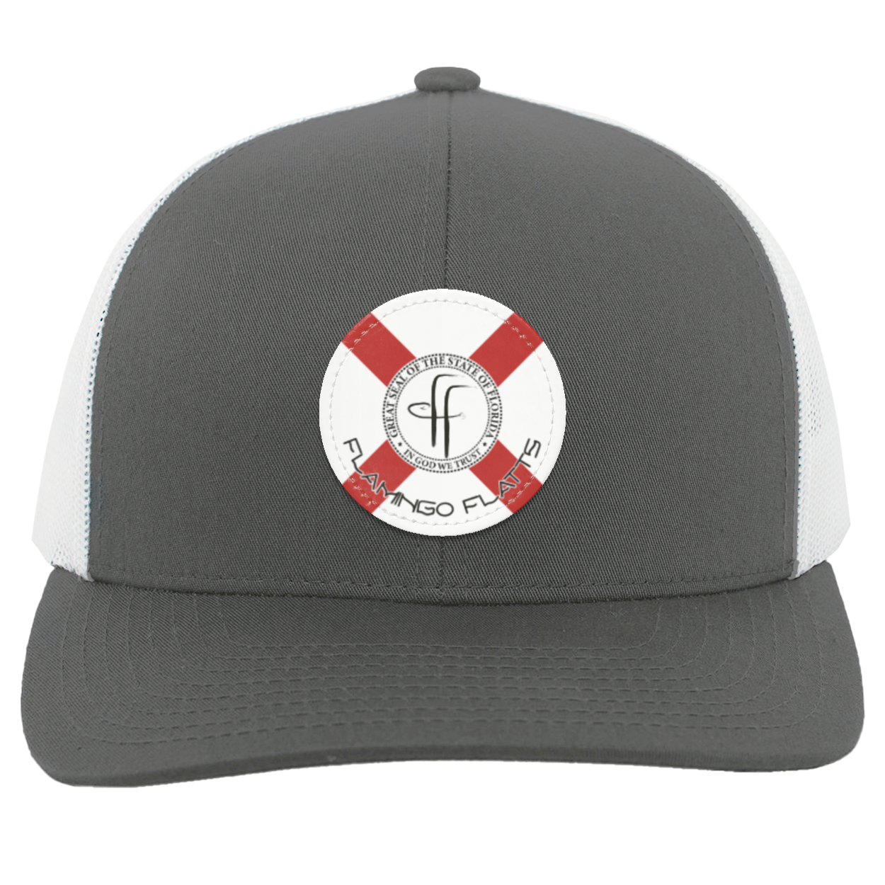 104C Small Circle Flamingo Flatts Flag Trucker Snap Back - Patch