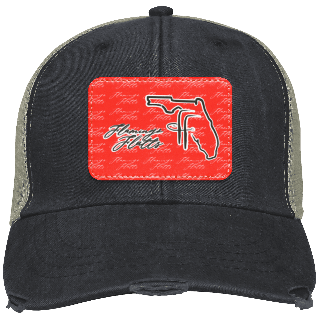 OL102 Flamingo Flatts Coastal Distressed Ollie Cap - Patch